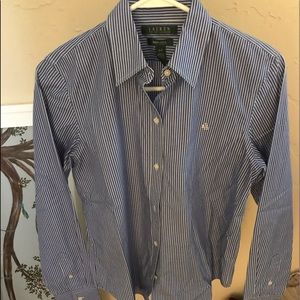 Long sleeve pin striped blouse by Lauren